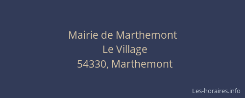 Mairie de Marthemont