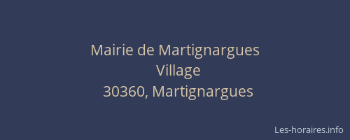 Mairie de Martignargues
