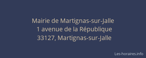 Mairie de Martignas-sur-Jalle