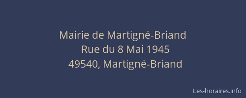 Mairie de Martigné-Briand