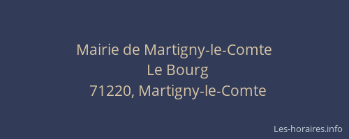 Mairie de Martigny-le-Comte