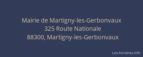 Mairie de Martigny-les-Gerbonvaux