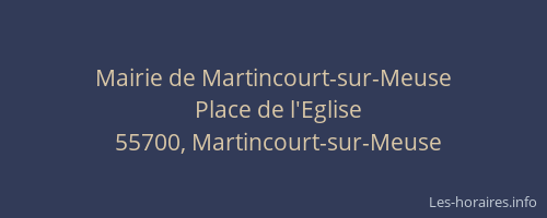 Mairie de Martincourt-sur-Meuse
