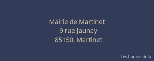Mairie de Martinet