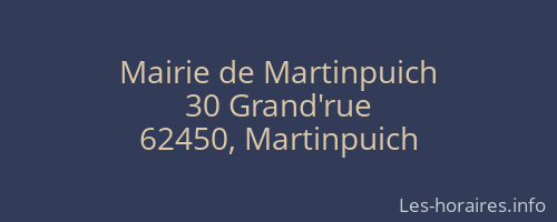 Mairie de Martinpuich