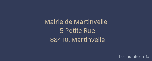 Mairie de Martinvelle