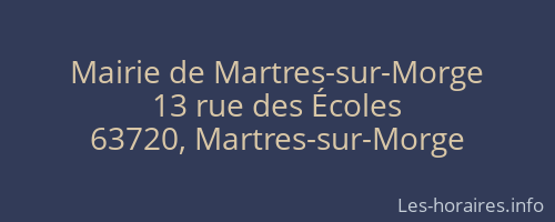 Mairie de Martres-sur-Morge