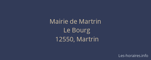 Mairie de Martrin