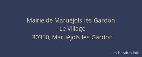 Mairie de Maruéjols-lès-Gardon