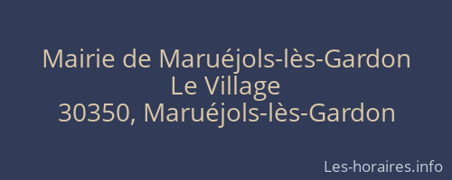 Mairie de Maruéjols-lès-Gardon