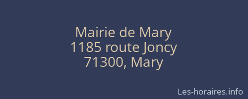 Mairie de Mary