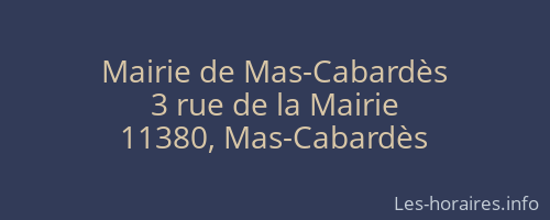 Mairie de Mas-Cabardès