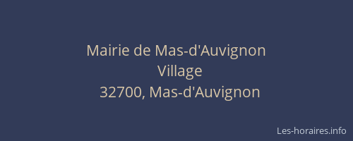 Mairie de Mas-d'Auvignon