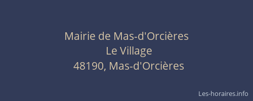 Mairie de Mas-d'Orcières
