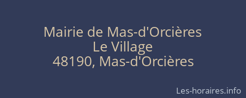 Mairie de Mas-d'Orcières