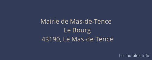 Mairie de Mas-de-Tence