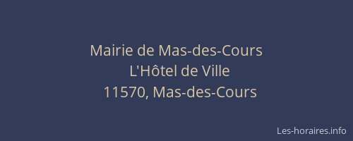 Mairie de Mas-des-Cours
