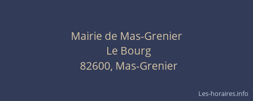 Mairie de Mas-Grenier