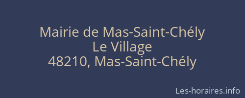Mairie de Mas-Saint-Chély
