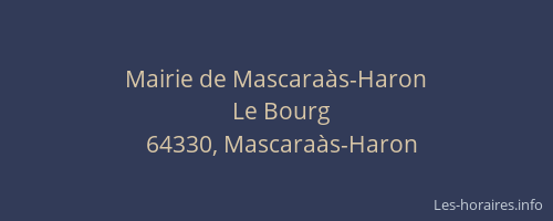 Mairie de Mascaraàs-Haron