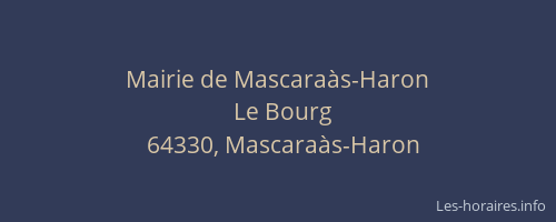 Mairie de Mascara&agrave;s-Haron