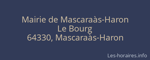 Mairie de Mascaraàs-Haron