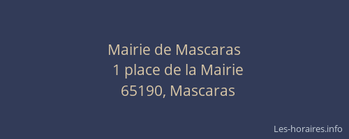 Mairie de Mascaras