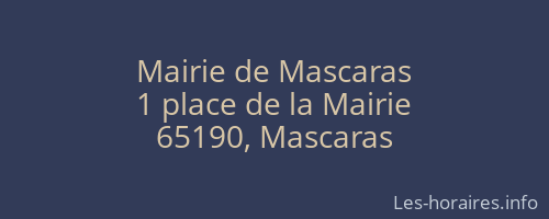 Mairie de Mascaras