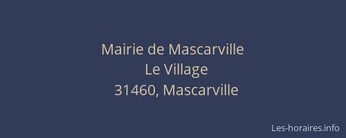 Mairie de Mascarville