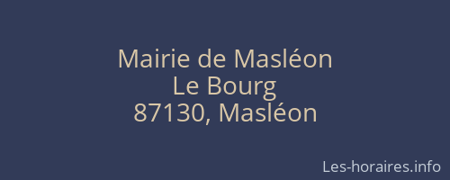 Mairie de Masléon