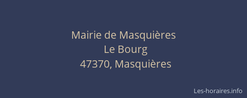 Mairie de Masquières