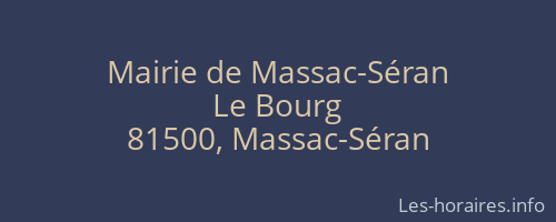 Mairie de Massac-Séran