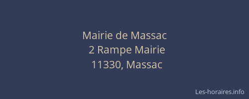 Mairie de Massac