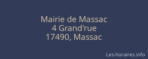 Mairie de Massac