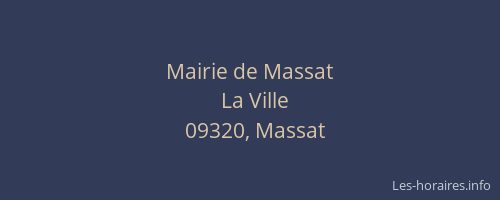 Mairie de Massat