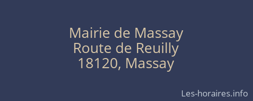 Mairie de Massay