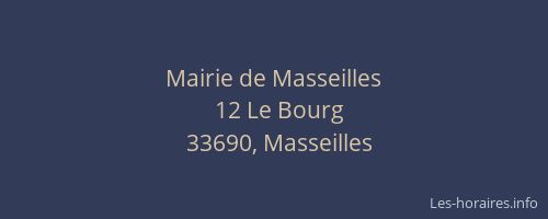 Mairie de Masseilles