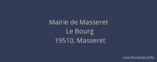 Mairie de Masseret