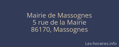 Mairie de Massognes