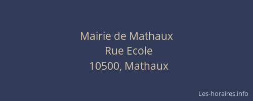 Mairie de Mathaux