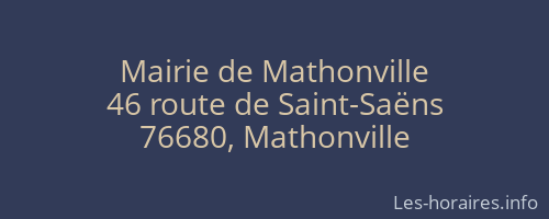 Mairie de Mathonville