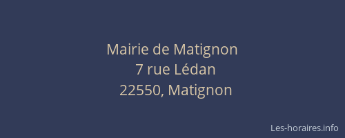 Mairie de Matignon