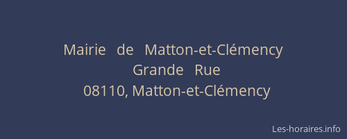 Mairie   de   Matton-et-Clémency