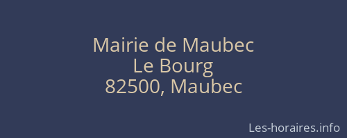 Mairie de Maubec