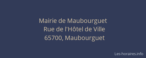 Mairie de Maubourguet