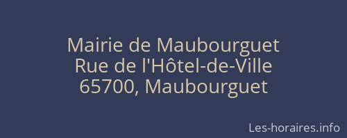 Mairie de Maubourguet