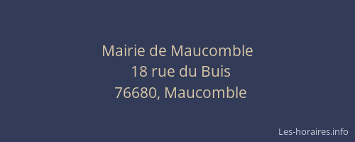 Mairie de Maucomble