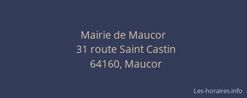Mairie de Maucor
