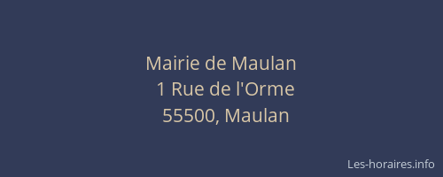 Mairie de Maulan