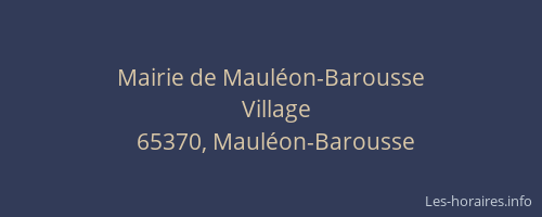 Mairie de Mauléon-Barousse
